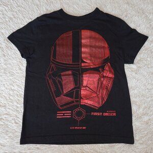 Boys Size XS Star Wars Black First Order Short Sleeve Graphic T-Shirt, Like New